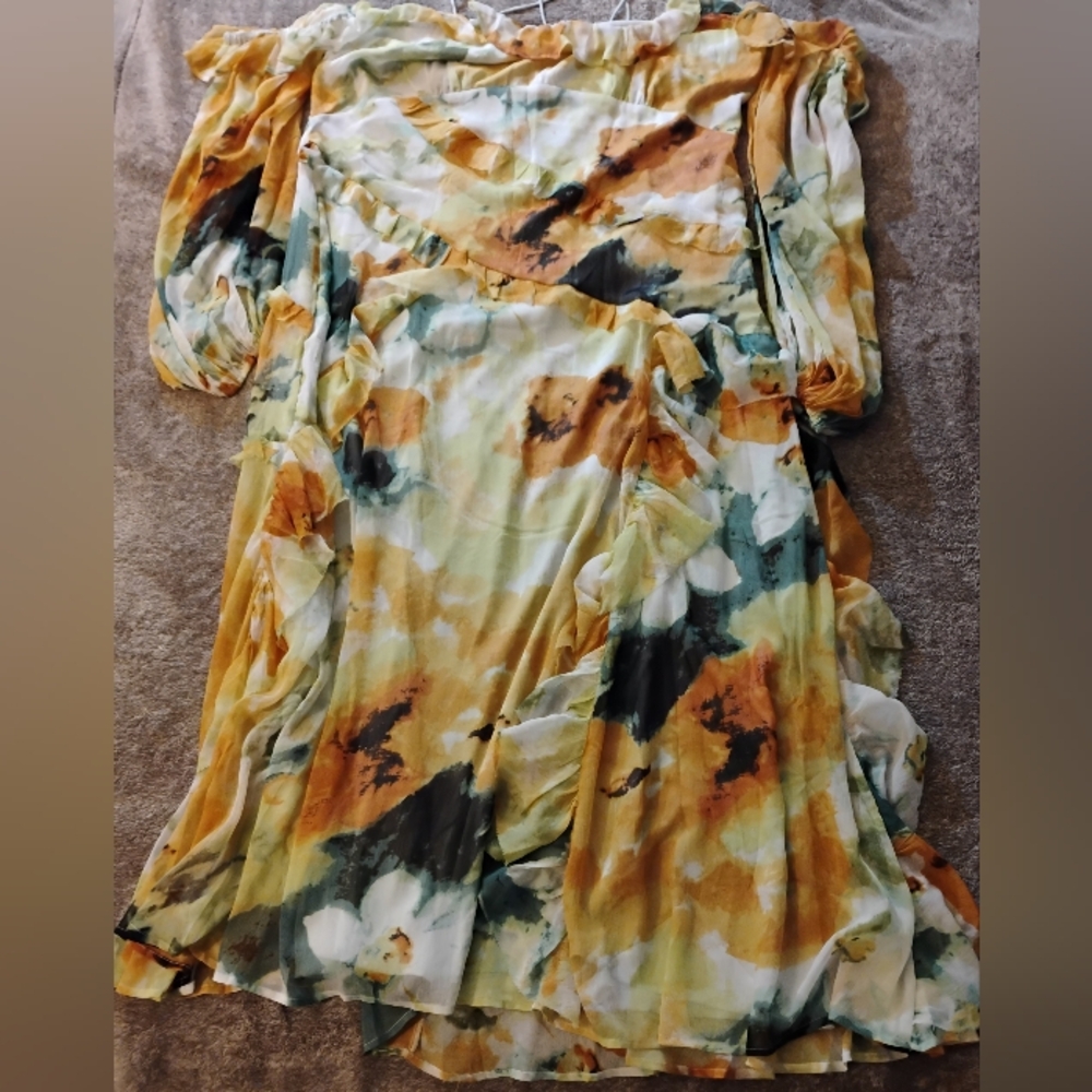 ASOS NWT Cami Strap Cold Shoulder Maxi Dress Abstract Floral